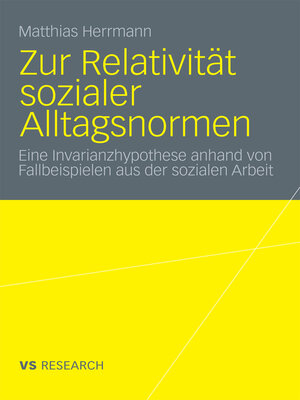 cover image of Zur Relativität sozialer Alltagsnormen